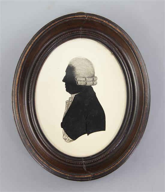 Isabella Beetham Silhouette of a gentleman 4 x 3in.